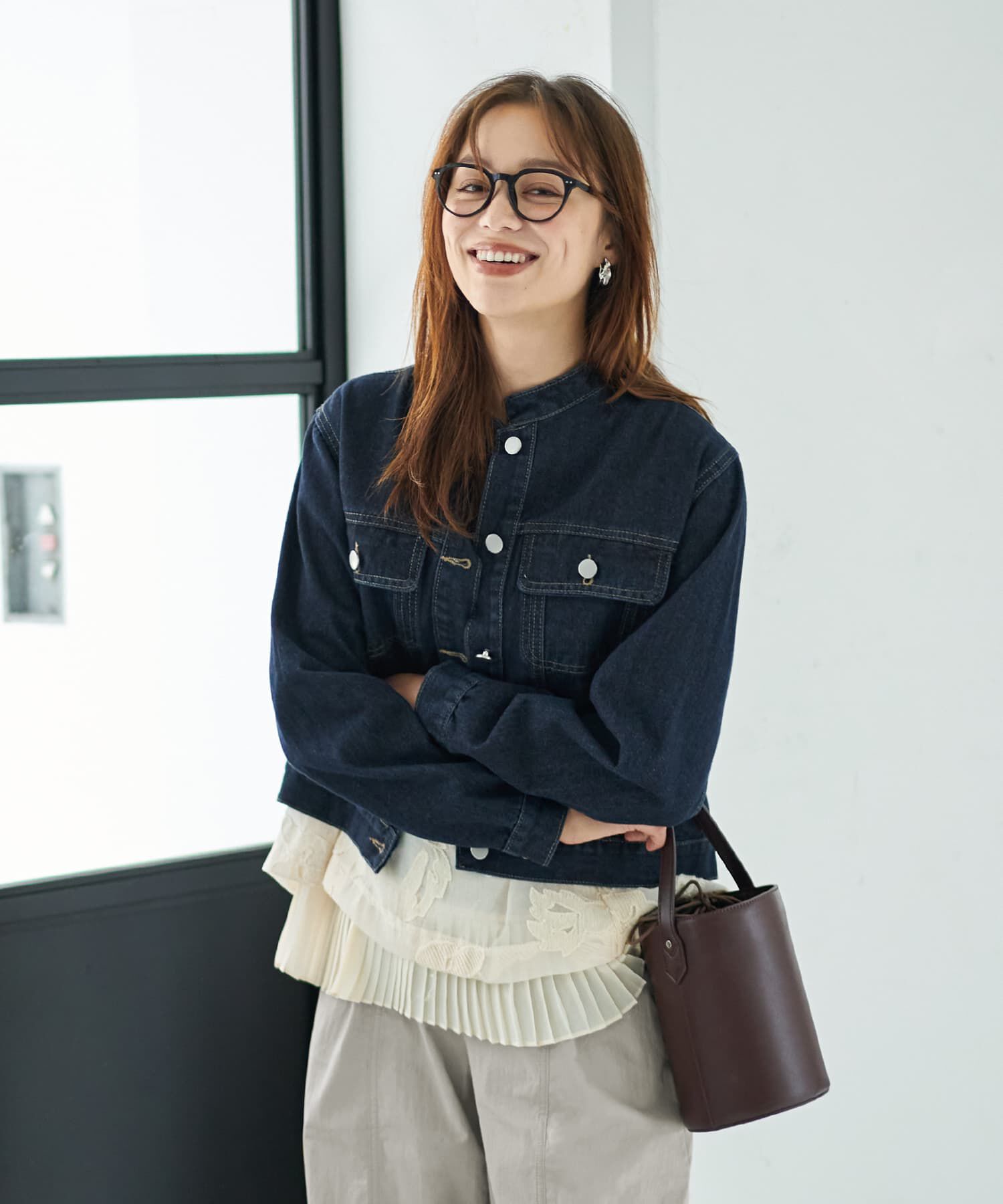 STYLE DELI「スタンドネックデニムジャケット」|デニムジャケット|