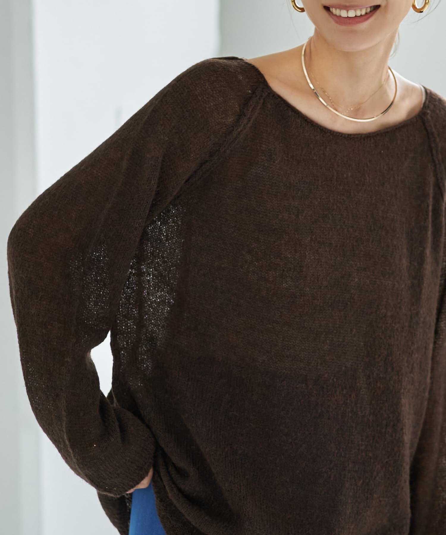 STYLE DELI「アルパカ混エアリールーズニットトップス」|ニット・セーター|