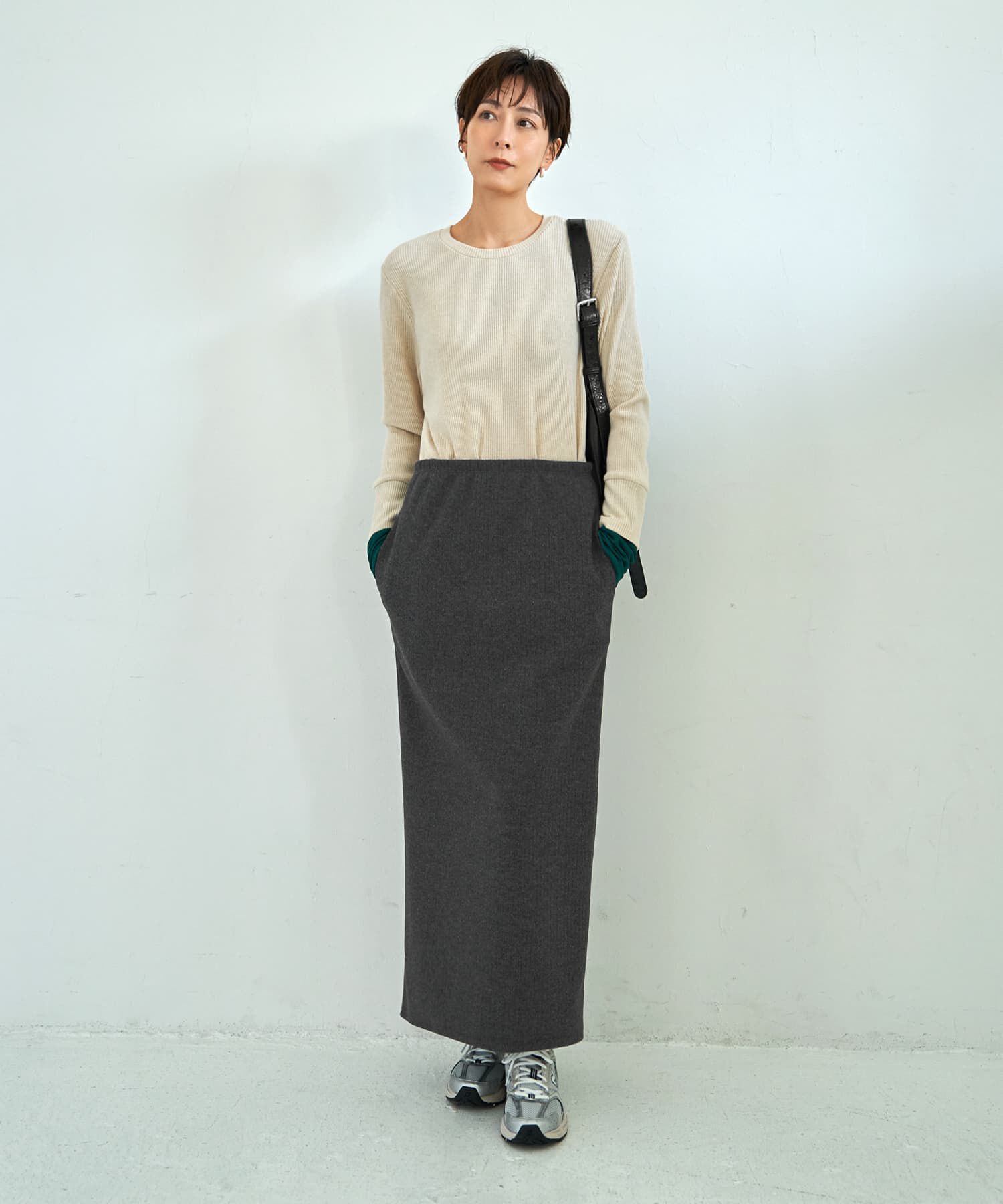 STYLE DELI「ウールタッチ伸縮ストレートスカート」|スカート|