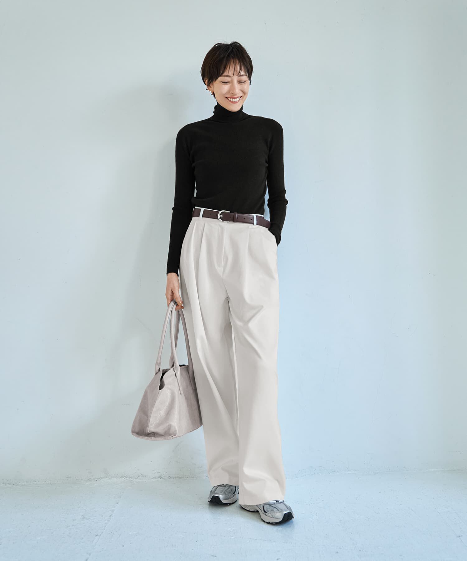 STYLE DELI「もっちりタートルリブニットトップス」|ニット・セーター|