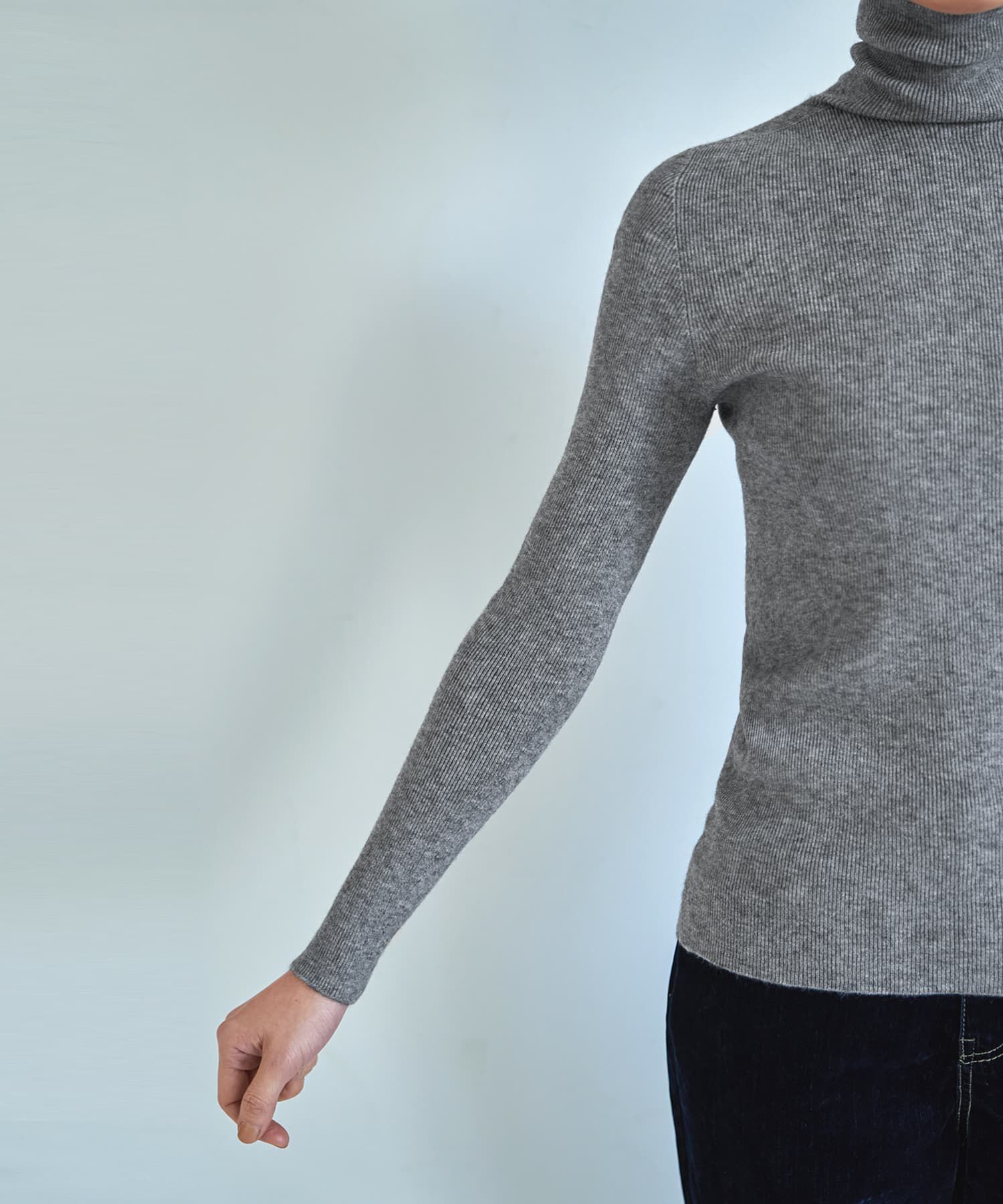 STYLE DELI「もっちりタートルリブニットトップス」|ニット・セーター|