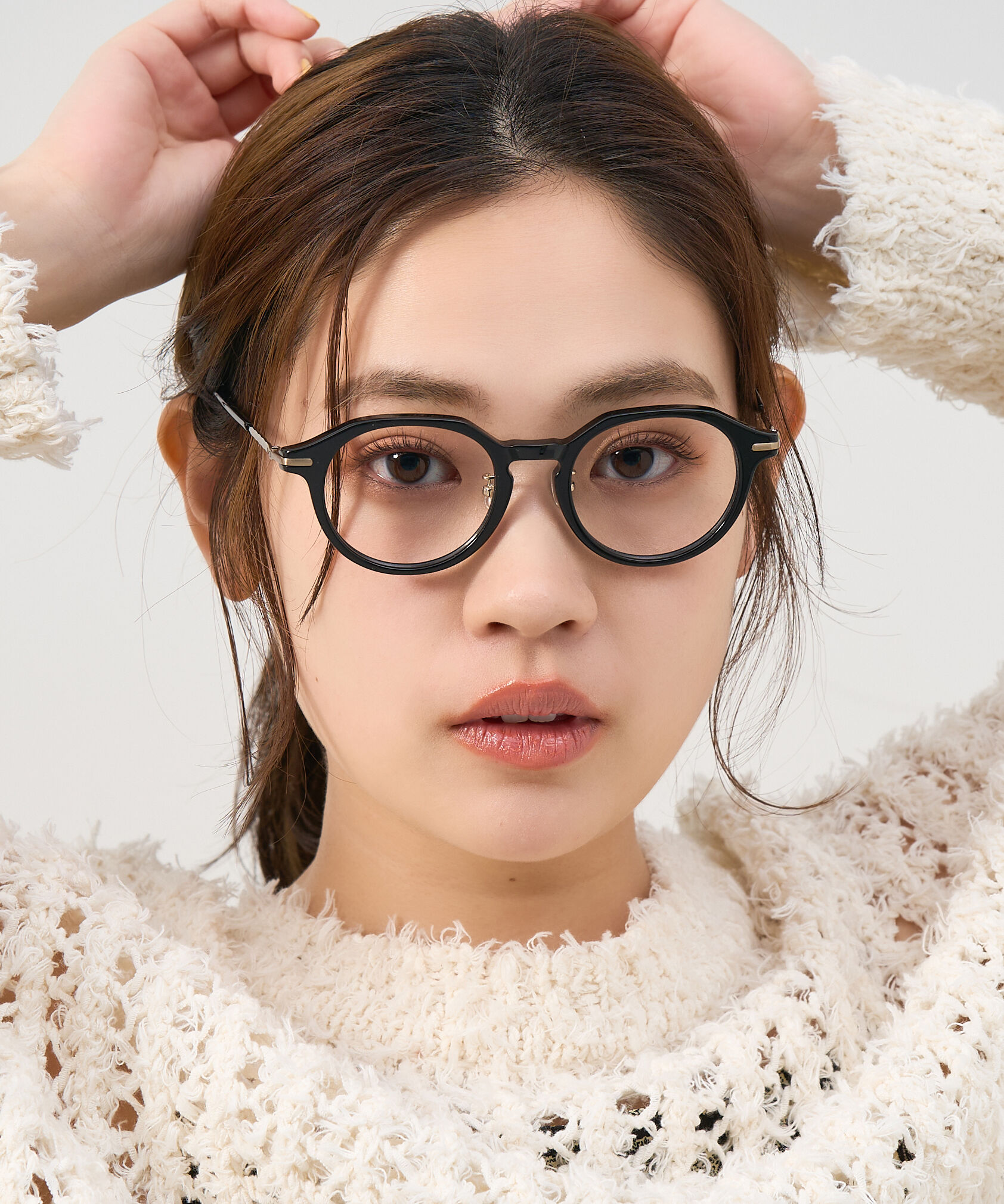  「Zoff | Kirimaru ボストン型 クラウンパント メガネ  レンズ交換券付き 波型 小顔効果 ズレ落ち防止」|メガネ|