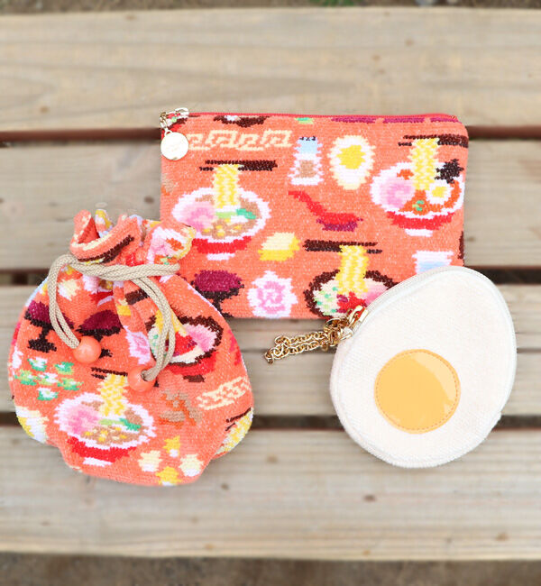 LOVERARY BY FEILER「ラーメンイッチョウ！　フラットポーチ　L/RIC-223067」|ポーチ|