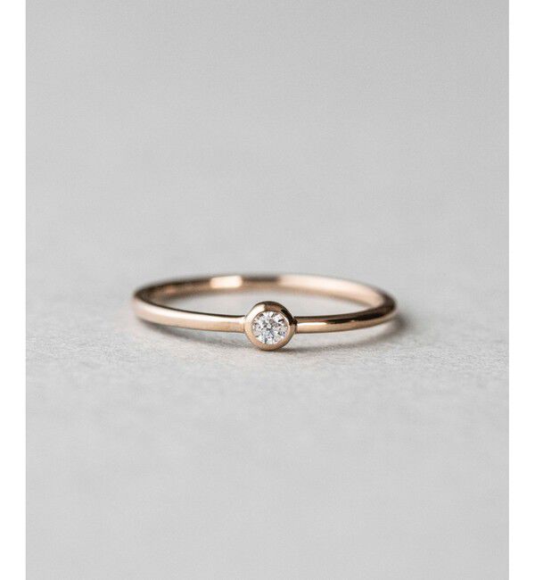 ete「K18 ダイヤモンド リング「ブライト」」|リング|ピンクゴールド