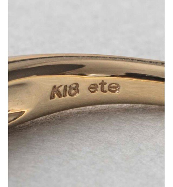 ete「[レイヤード] K18YG バブル リング」|リング|