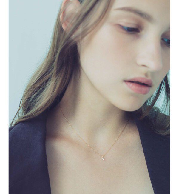 ete「[レイヤード] K18YG ダイヤモンド フローレット ネックレス」|ネックレス|