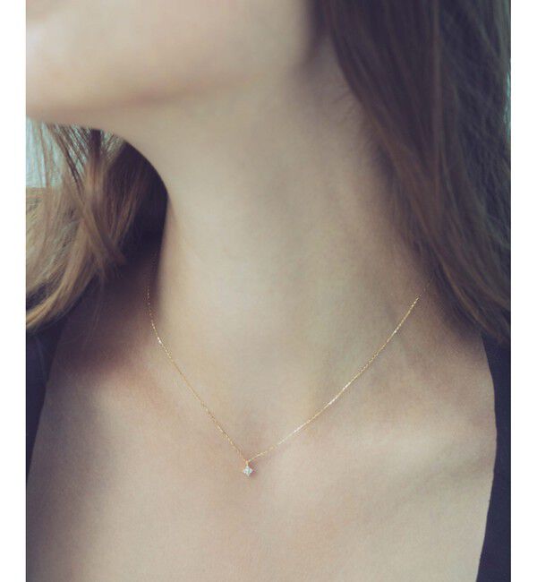 ete「[レイヤード] K18YG ダイヤモンド フローレット ネックレス」|ネックレス|