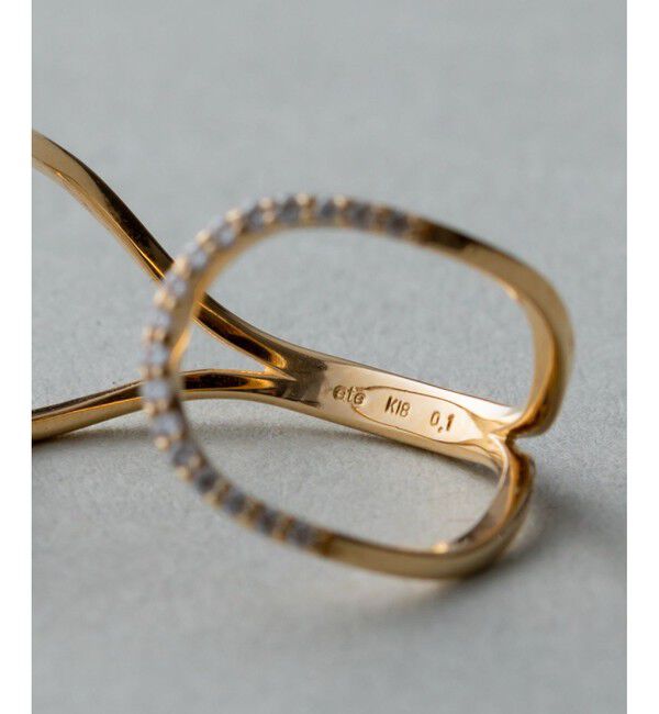 ete「K18YG パーティクル リング」|リング|