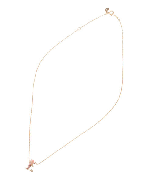 Samantha Tiara「K18 SPG フラワーレターズイニシャルネックレス 小 (E)」|ネックレス|