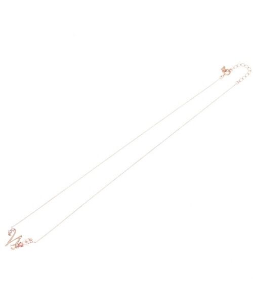 Samantha Tiara「K18 SPG フラワーレターズイニシャルネックレス 大 (W)」|ネックレス|