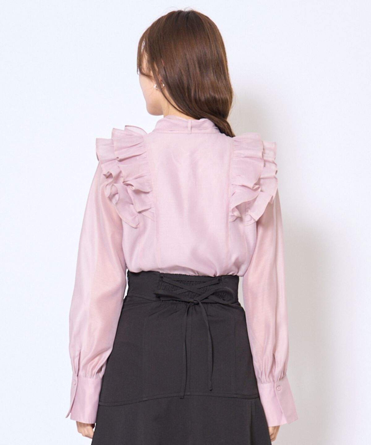 アンドクチュール「ボウタイフリルシアーブラウス」|シャツ・ブラウス|