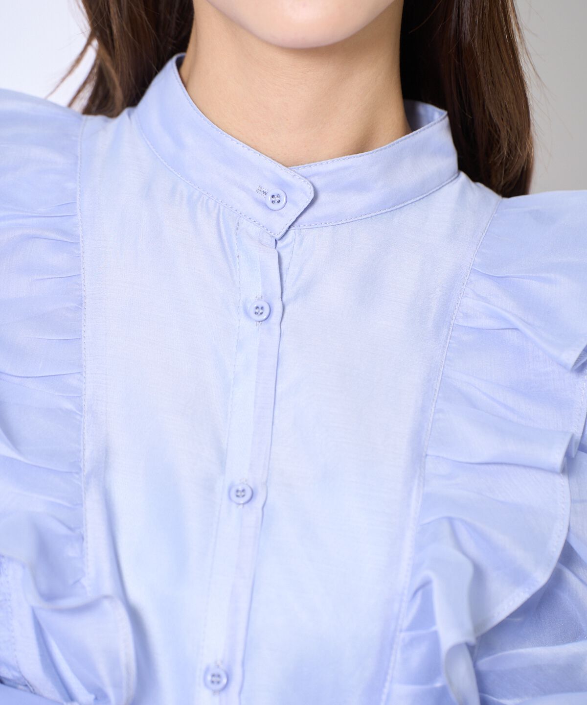 アンドクチュール「ボウタイフリルシアーブラウス」|シャツ・ブラウス|