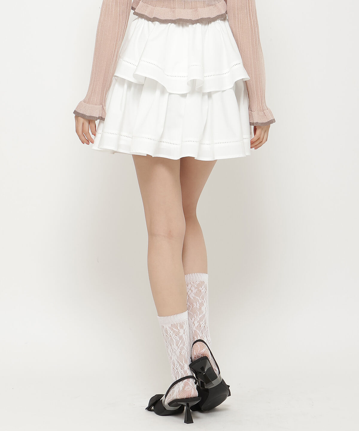 REDYAZEL「コットンフリルミニスカート」|フレア|