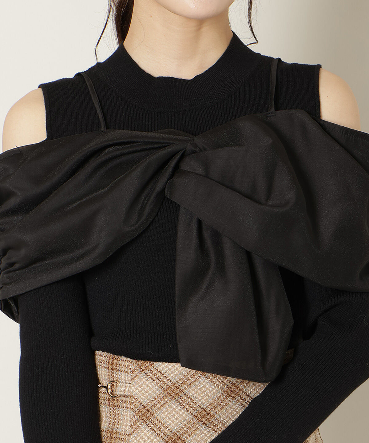 WILLSELECTION「リボンビスチェドッキングリブニット」|ニット・セーター|