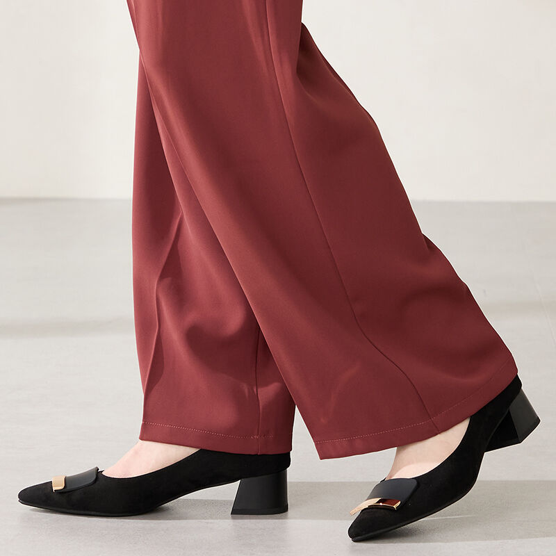 WA Oriental TRaffic「●2025秋冬新作●スクエアバックルフレアヒールパンプス/52314」|パンプス|