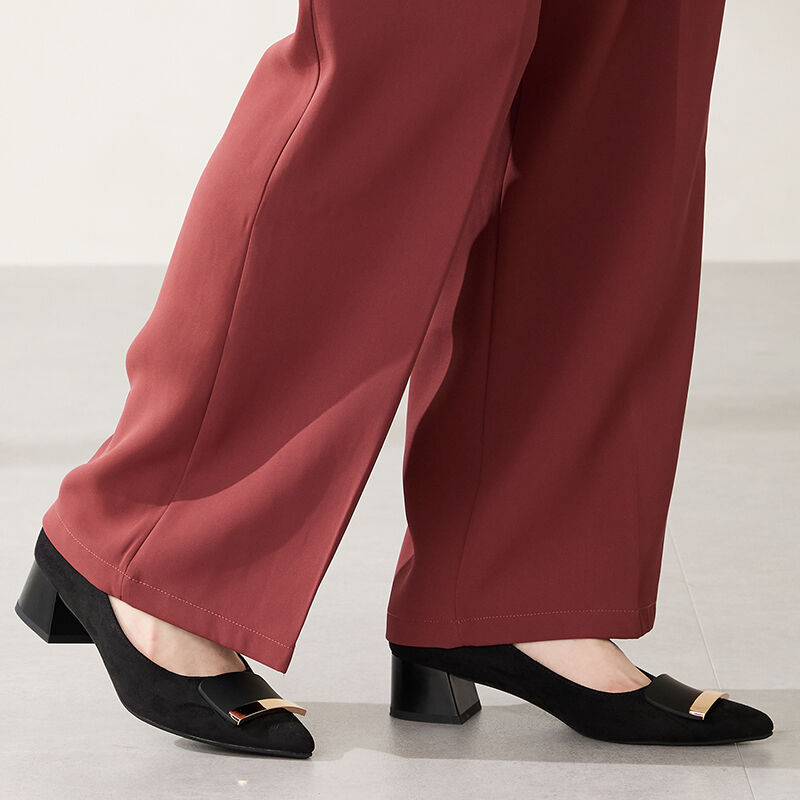 WA Oriental TRaffic「●2025秋冬新作●スクエアバックルフレアヒールパンプス/52314」|パンプス|