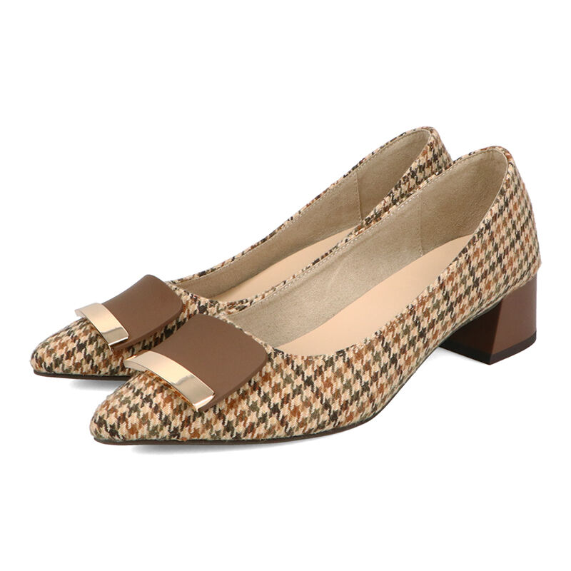 WA Oriental TRaffic「●2025秋冬新作●スクエアバックルフレアヒールパンプス/52314」|パンプス|