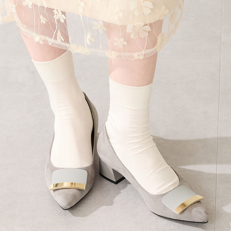 WA Oriental TRaffic「●2025秋冬新作●スクエアバックルフレアヒールパンプス/52314」|パンプス|