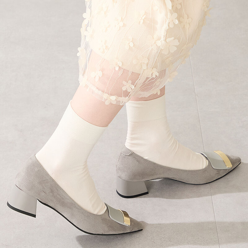 WA Oriental TRaffic「●2025秋冬新作●スクエアバックルフレアヒールパンプス/52314」|パンプス|