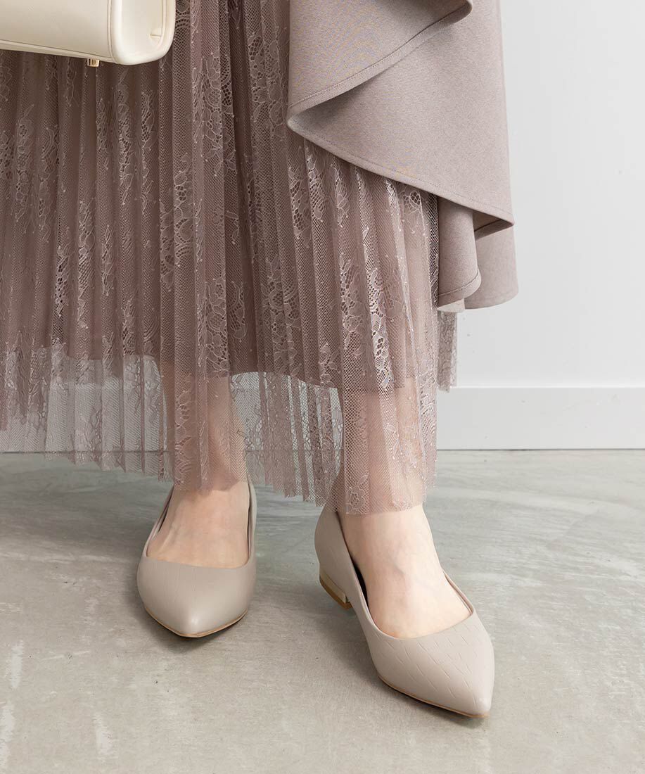  「ポインテッドトゥローヒールパンプス」|パンプス|