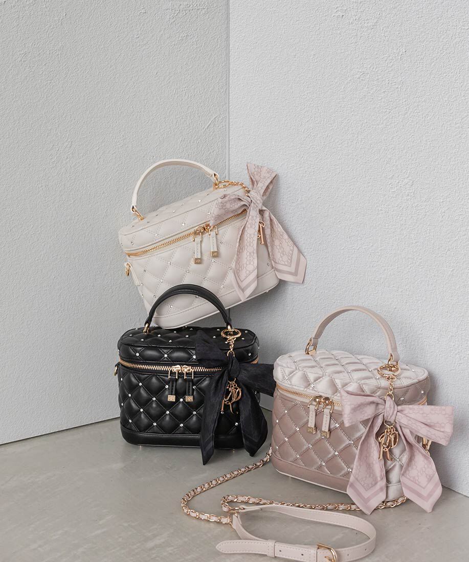  「2WAYリボンチャームキルティングバニティバッグ」|ショルダー・メッセンジャー|
