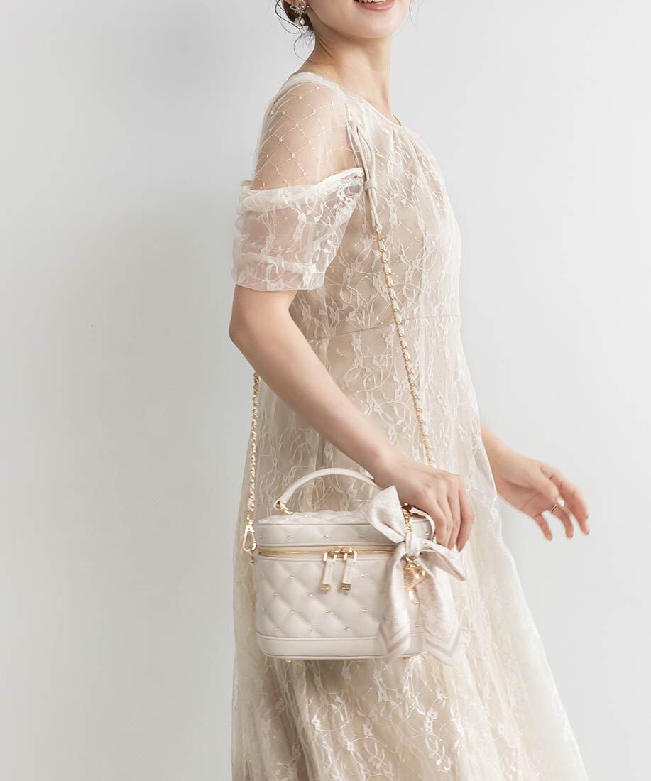  「2WAYリボンチャームキルティングバニティバッグ」|ショルダー・メッセンジャー|