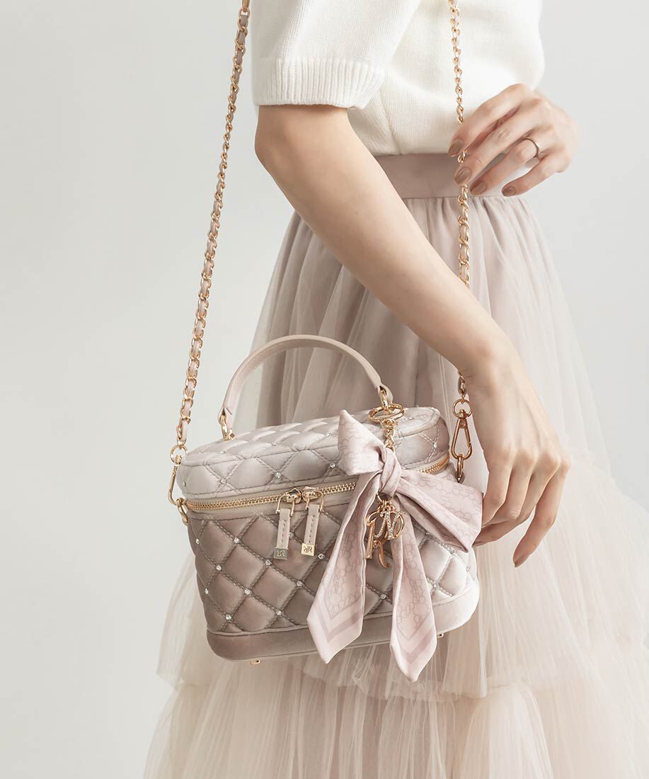  「2WAYリボンチャームキルティングバニティバッグ」|ショルダー・メッセンジャー|