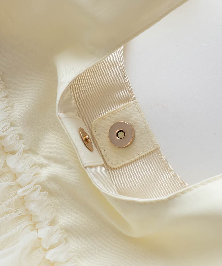  「【A4対応】ティアードチュールフリル2WAYバッグ」|トートバッグ|