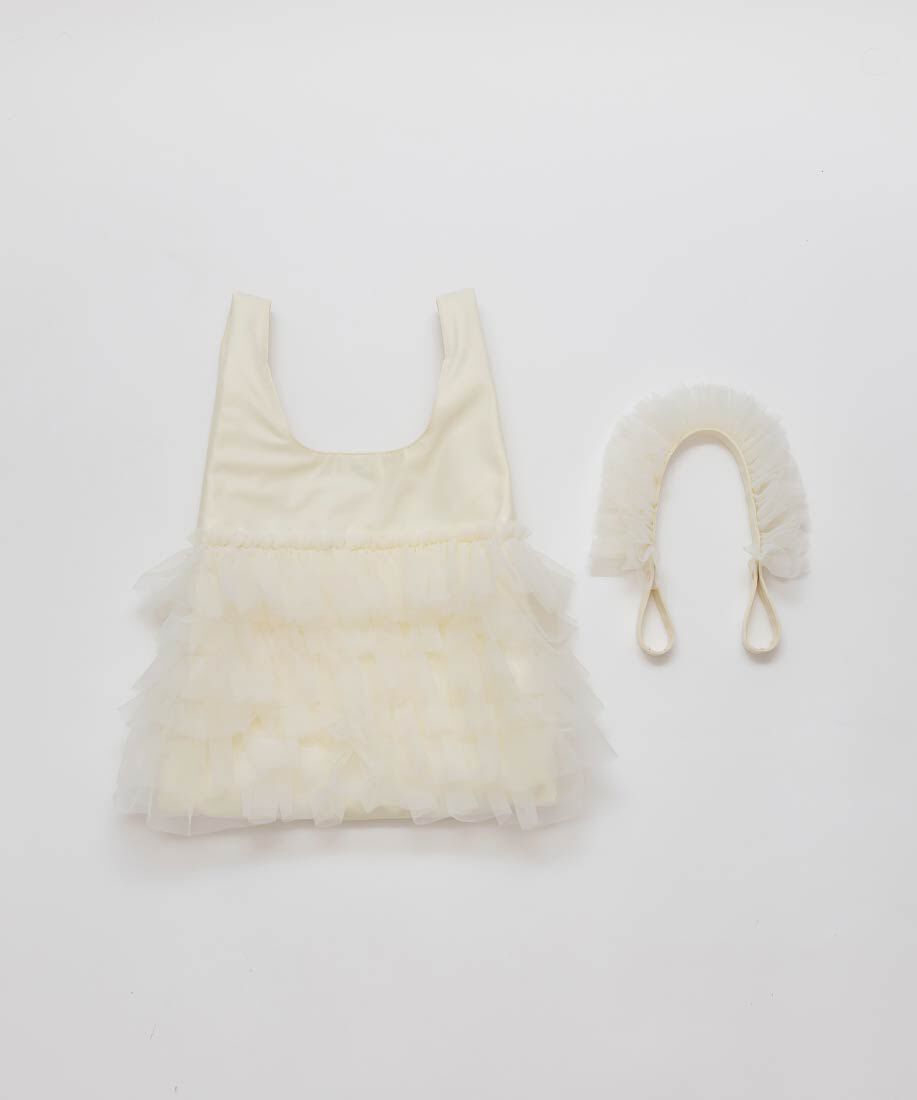  「【A4対応】ティアードチュールフリル2WAYバッグ」|トートバッグ|