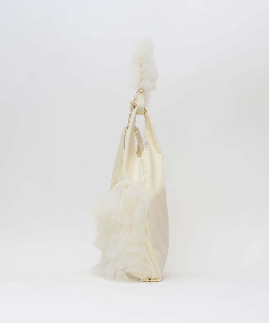  「【A4対応】ティアードチュールフリル2WAYバッグ」|トートバッグ|