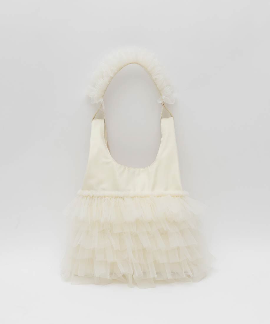  「【A4対応】ティアードチュールフリル2WAYバッグ」|トートバッグ|