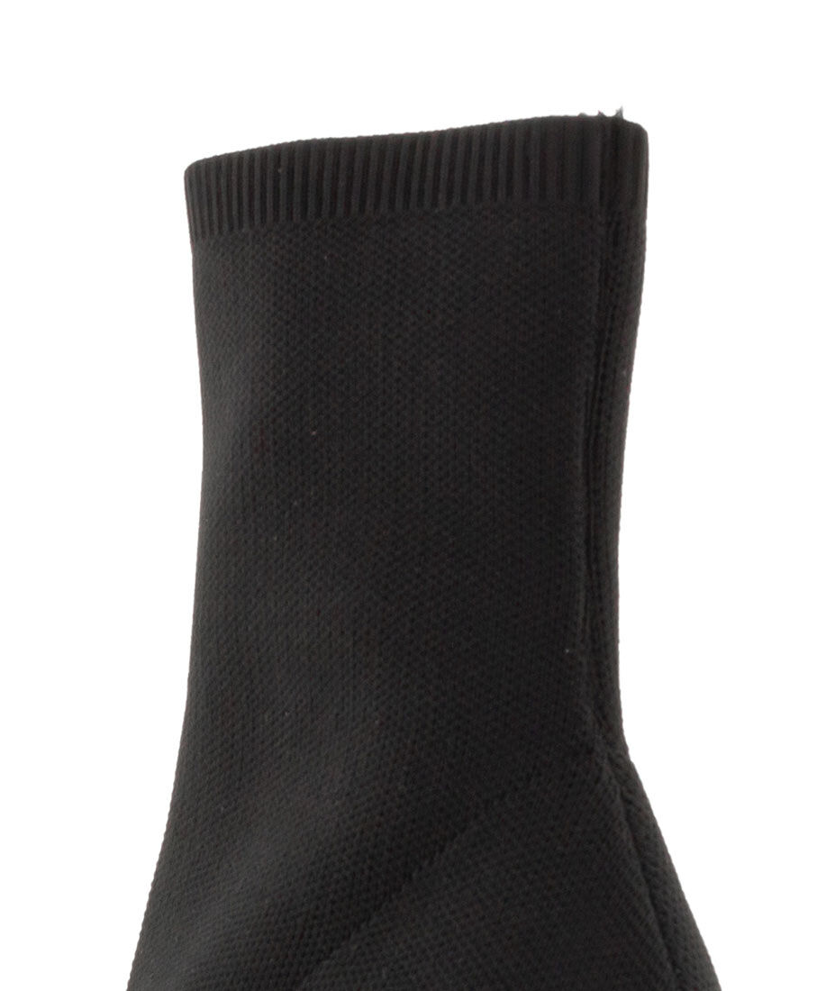  「ストレッチ プレートヒールソックスブーツ」|ショートブーツ|