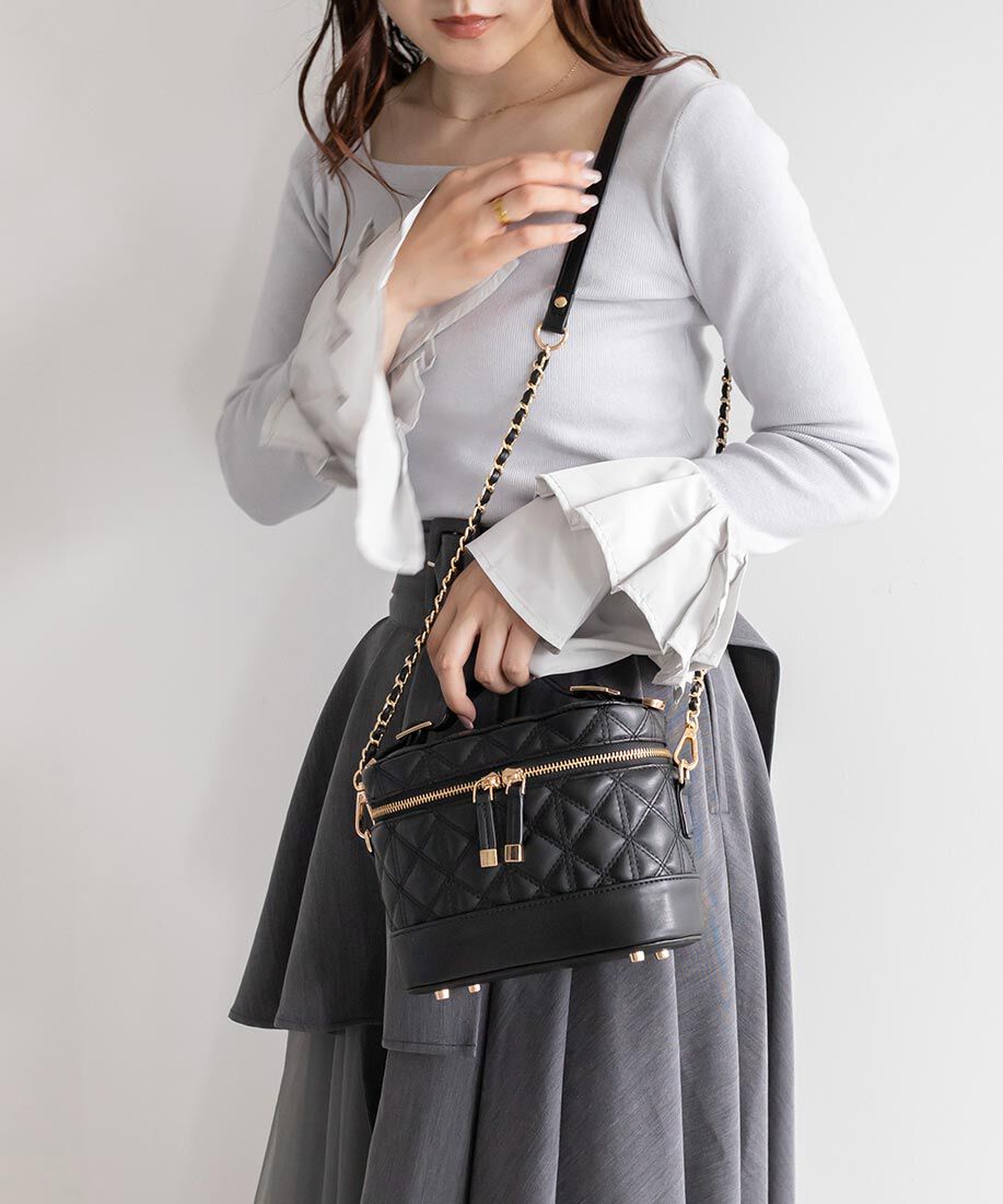  「キルティング2WAYバニティバッグ」|ショルダー・メッセンジャー|