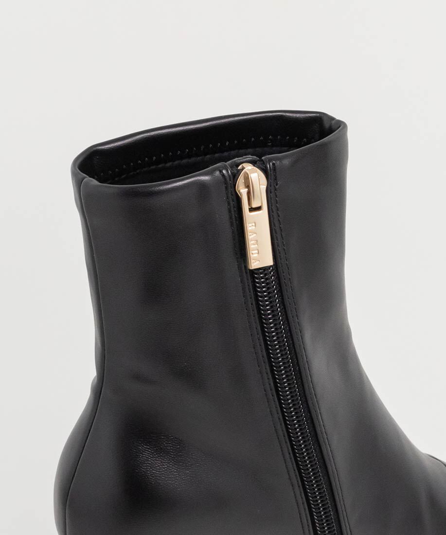  「ストレッチ チャンキーヒールショートブーツ」|ショートブーツ|