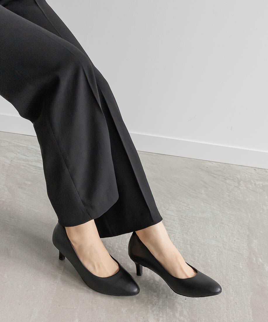  「3E幅広 走れる快適パンプス」|パンプス|ブラックスムース