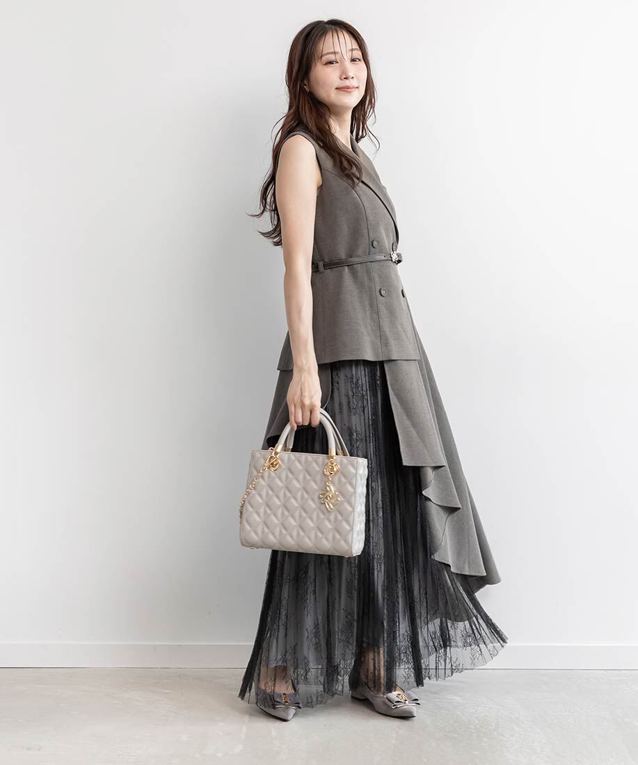  「2WAYキルティングミディバッグ」|ハンドバッグ|