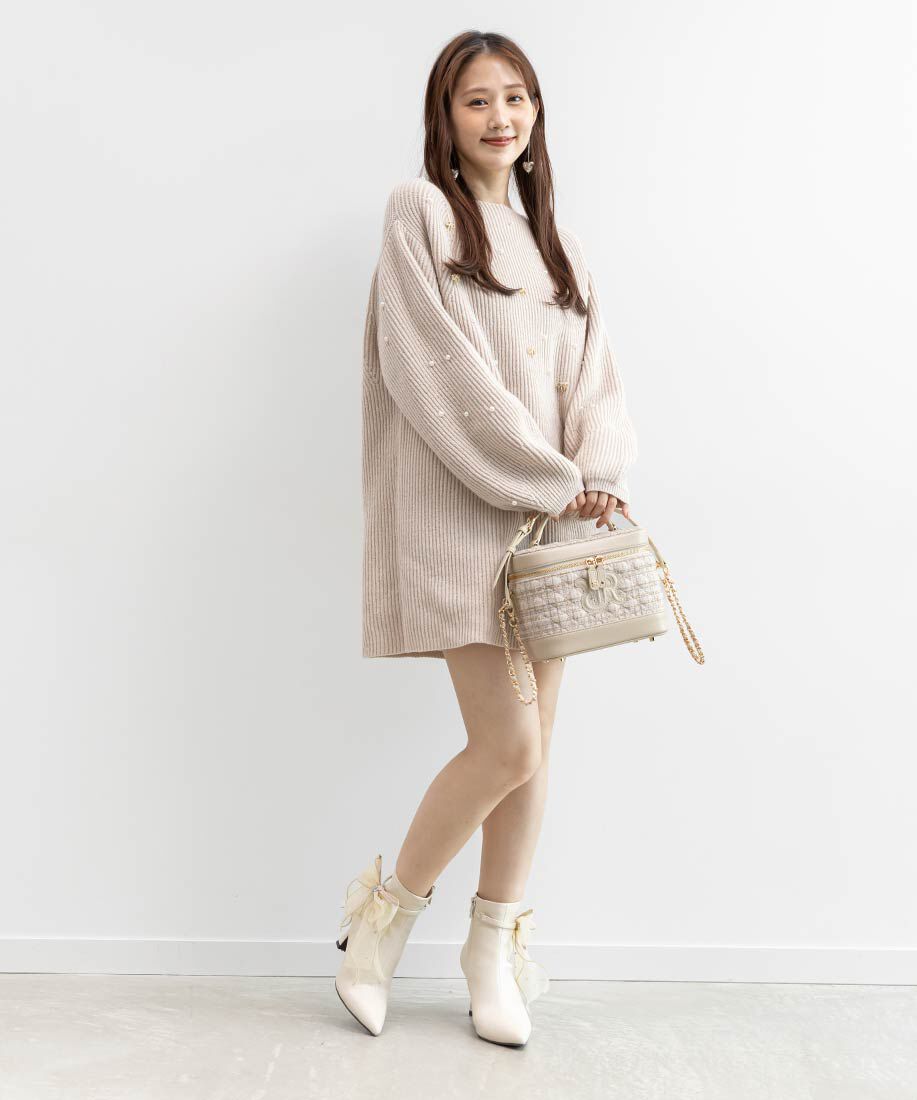  「2WAY モノグラムロゴキルティングバニティバッグ」|ハンドバッグ|