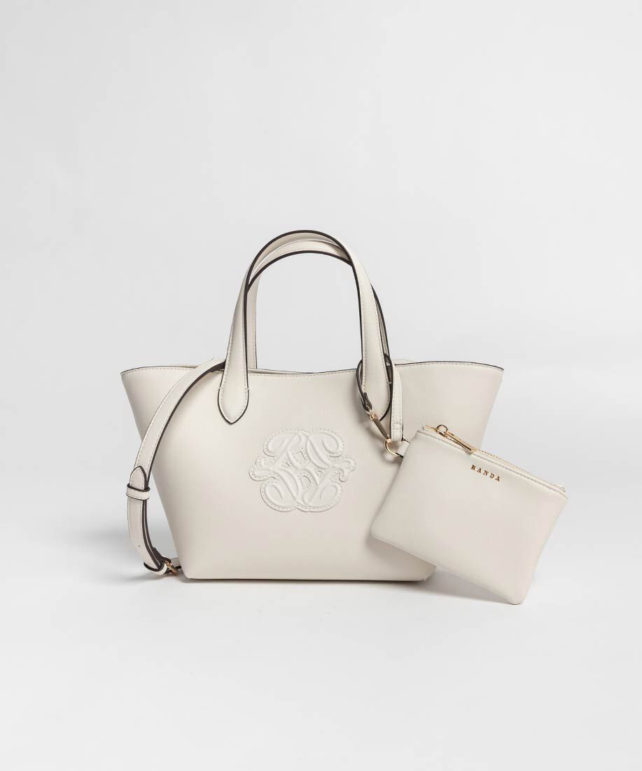  「2WAY ポーチ付きモノグラムエンボストートバッグ」|トートバッグ|