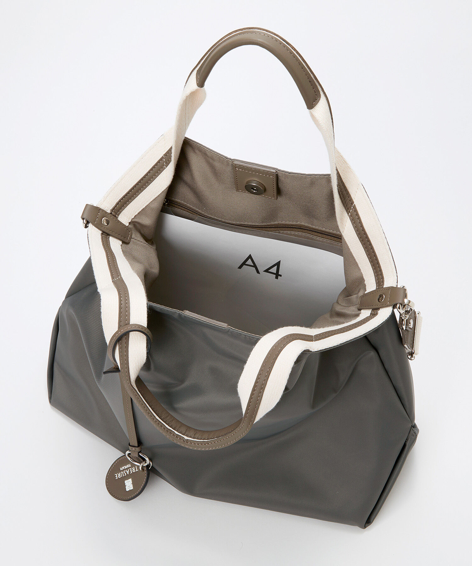 TOPKAPI BREATH「【TREASURE TOPKAPI】ストライプハンドル ナイロン 2way トートバッグ A4対応」|トートバッグ|