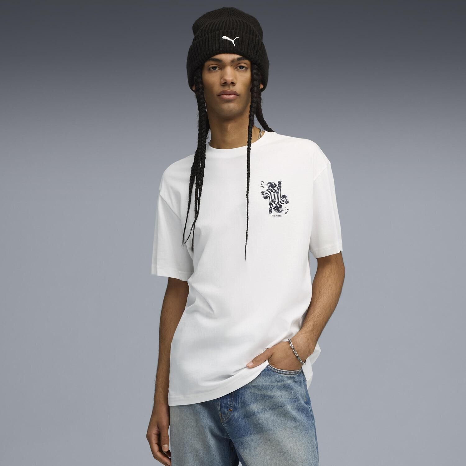 PUMA「【PUMA ｳｪｱ】M GRAPHIC CARD PLAY RELAXEDTEE」|Tシャツ・カットソー|