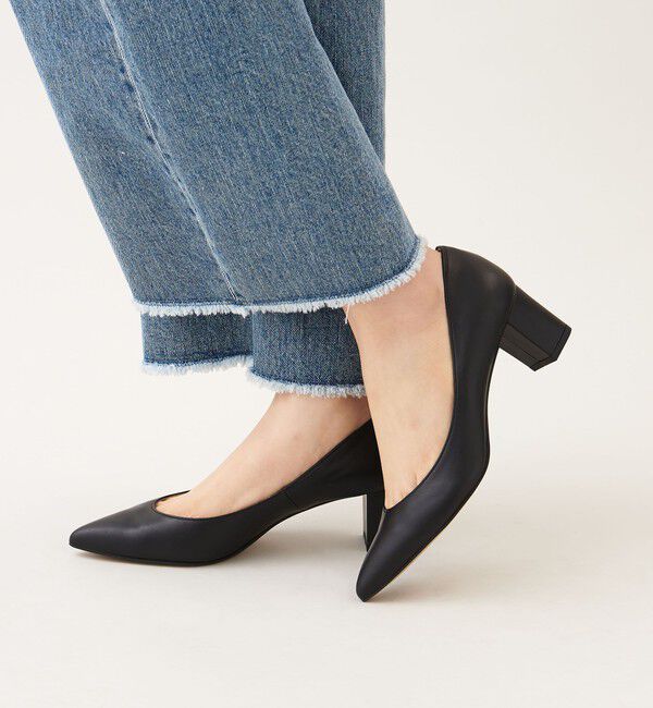 ODETTE E ODILE「ポインテッドブロックヒール パンプス55&darr;&uarr;」|パンプス|