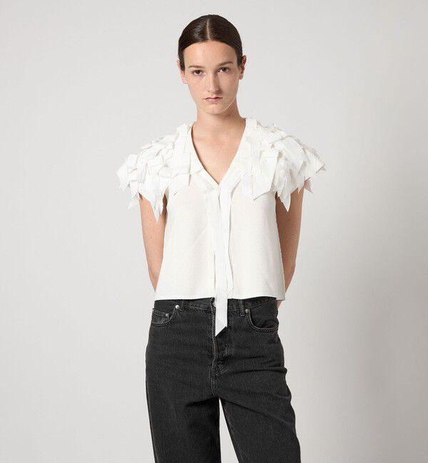 AEWEN MATOPH「＜AEWEN MATOPH＞リボンテープ ノースリーブ ニット」|ニット・セーター|