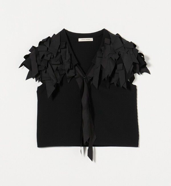 AEWEN MATOPH「＜AEWEN MATOPH＞リボンテープ ノースリーブ ニット」|ニット・セーター|