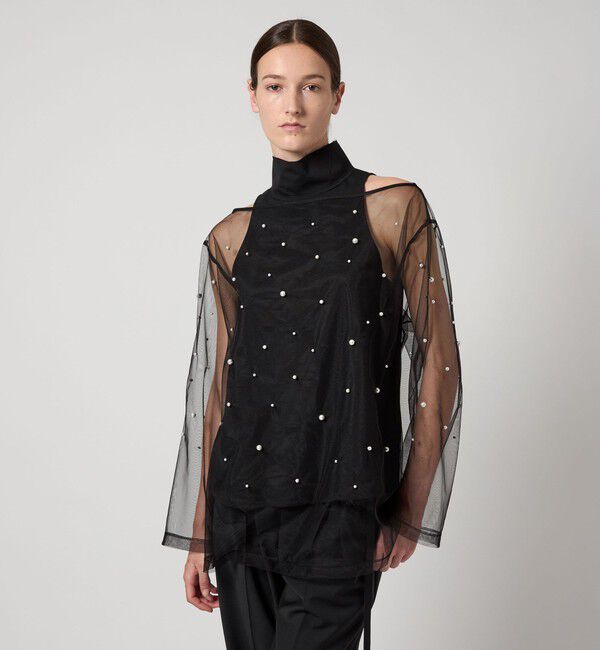 AEWEN MATOPH「＜AEWEN MATOPH＞チュール イミテーションパール ブラウス」|シャツ・ブラウス|