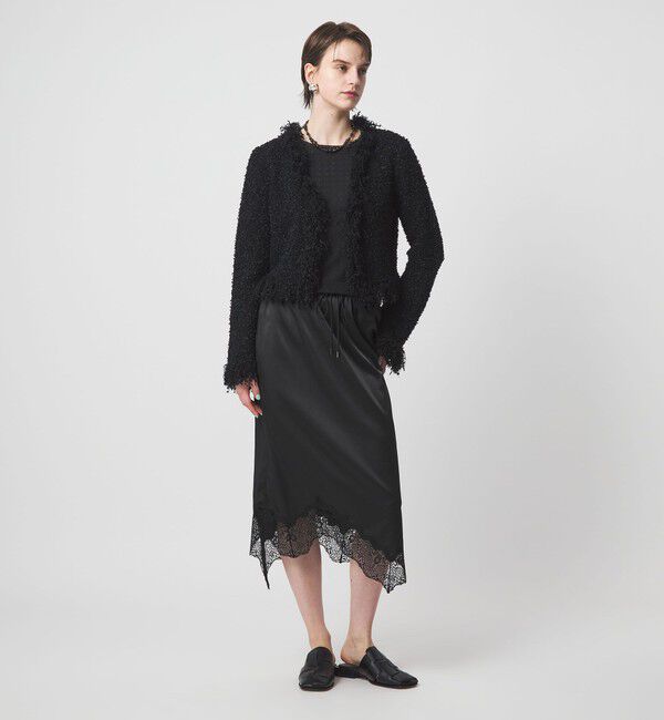 ASTRAET「＜ASTRAET＞サテン スソレース スカート」|スカート|