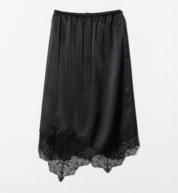 ASTRAET「＜ASTRAET＞サテン スソレース スカート」|スカート|