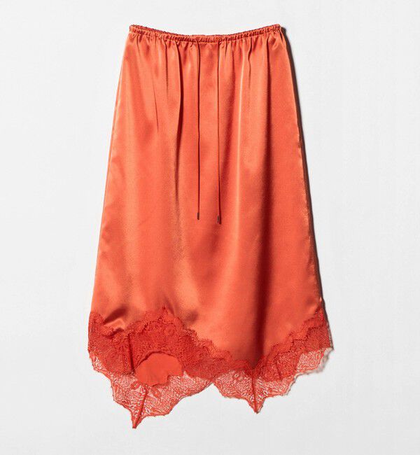 ASTRAET「＜ASTRAET＞サテン スソレース スカート」|スカート|