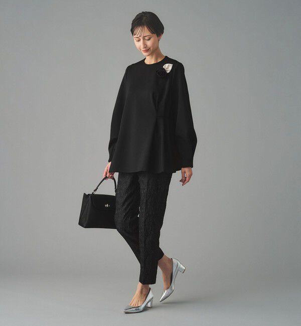 UNITED ARROWS「SPONGY クルーネック ギャザー ブラウス」|シャツ・ブラウス|