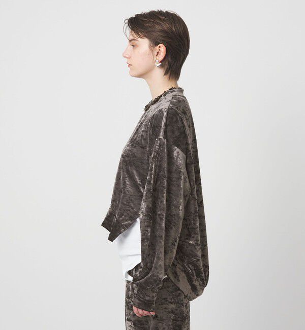 ASTRAET「＜ASTRAET＞ベロア スソジップ クルーネックカットソー」|Tシャツ・カットソー|