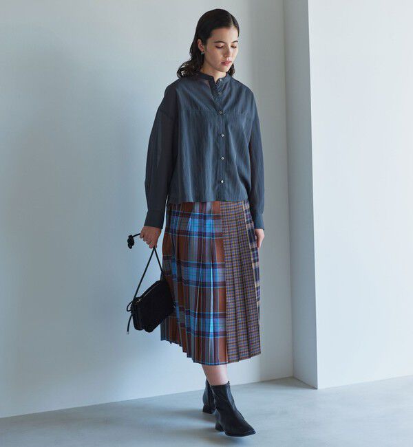 UNITED ARROWS green label relaxing「ソモウライク シアー バンドカラー シャツ」|シャツ・ブラウス|